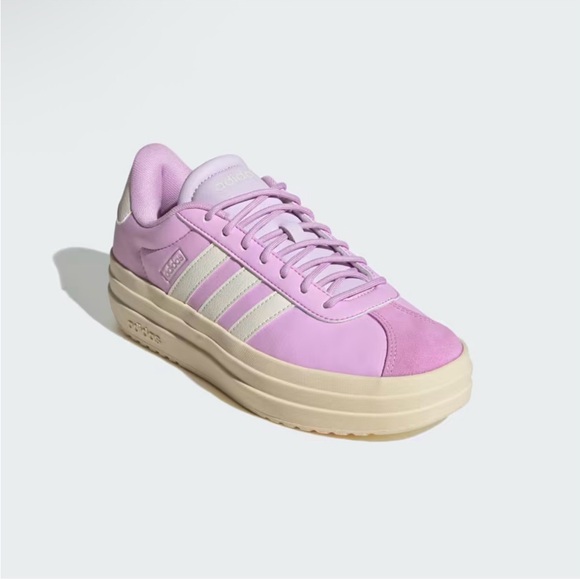 Adidas Women’s VL Court Bold Shoes Size 9 Bliss Lilac / Off White / Ice Lavender - Picture 4 of 8